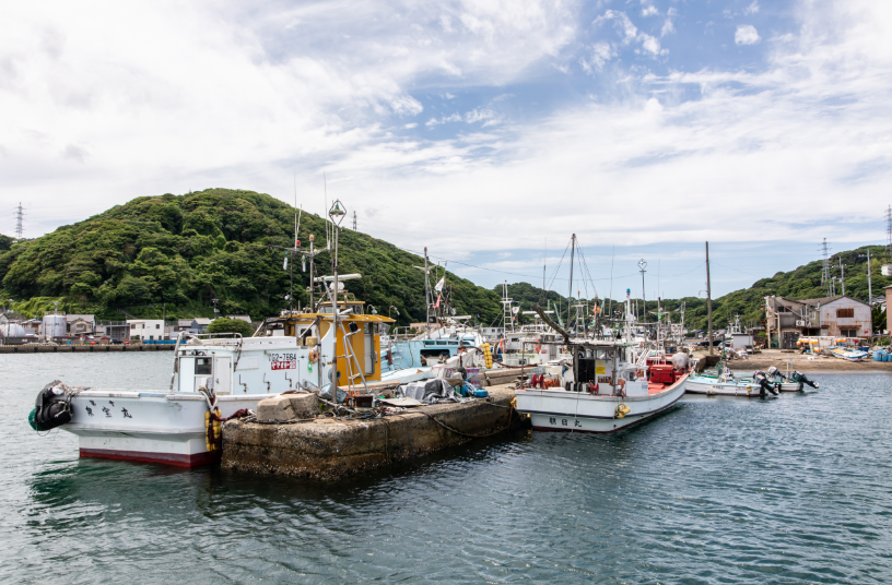 伊崎漁港の沿岸漁船